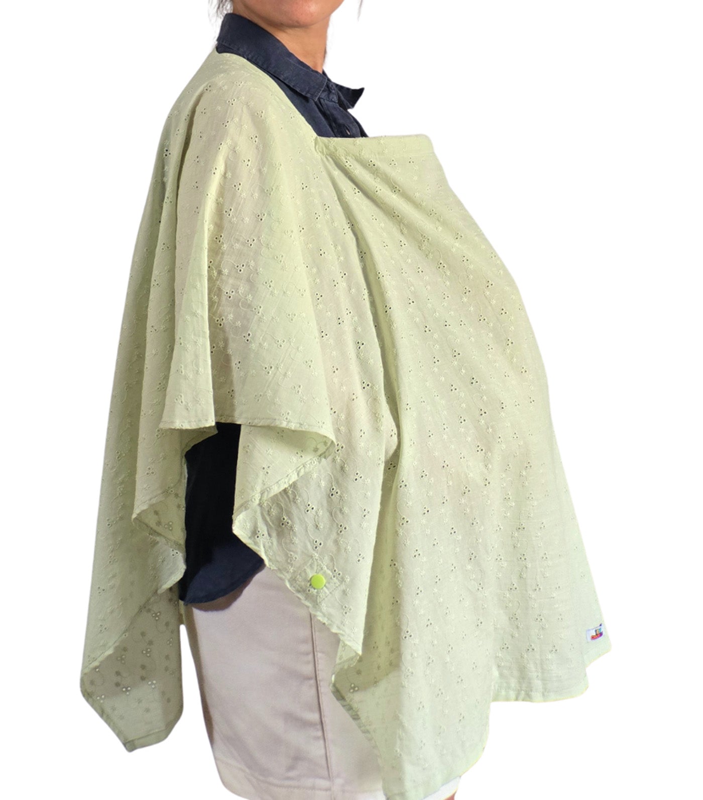 Poncho Nursing Cover with Stiffener Long Sleeves Eyelet