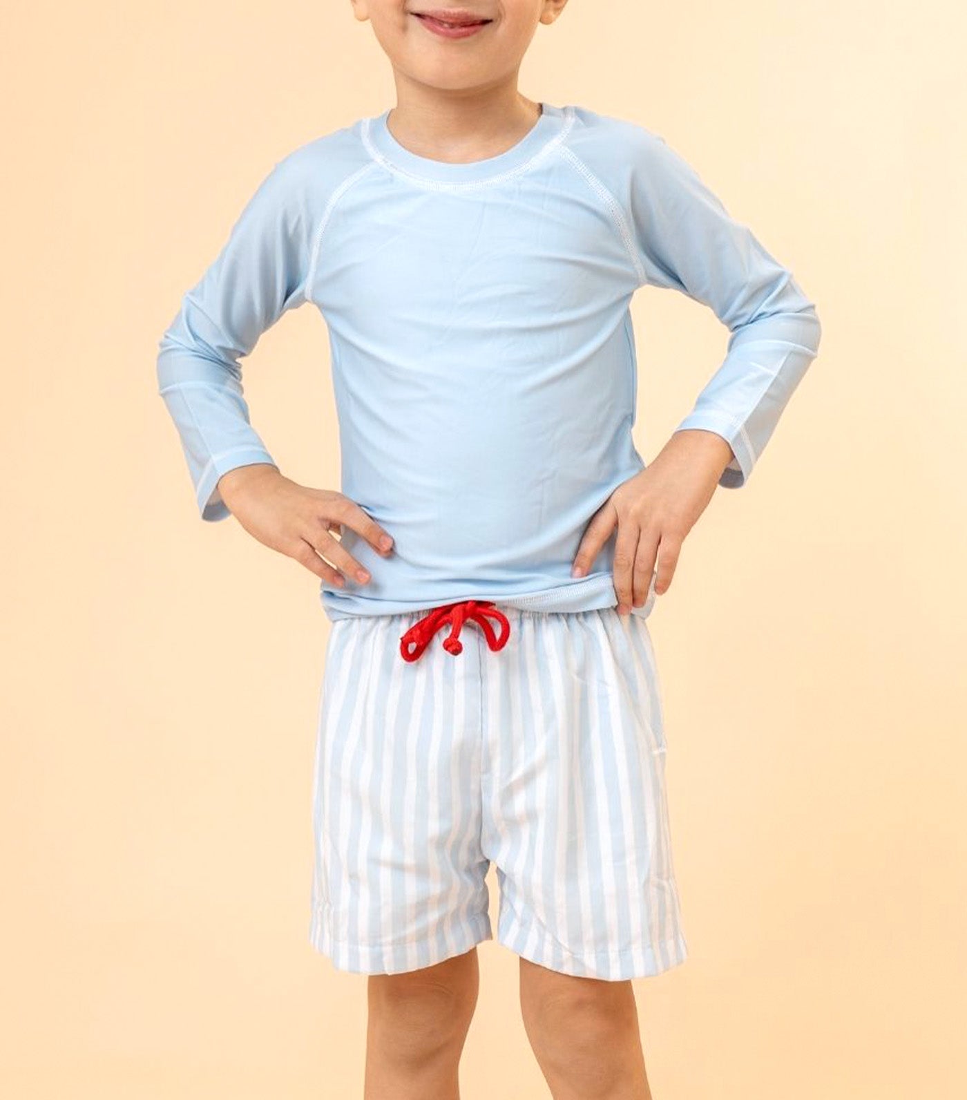 Striped Swim Trunks Blue Stripes