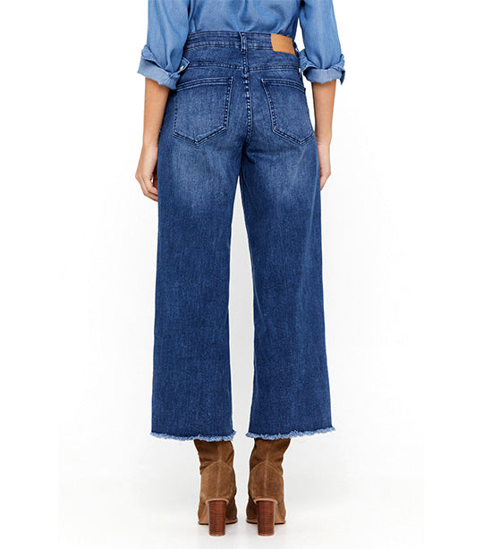 5-Pocket Palazzo Jeans Navy