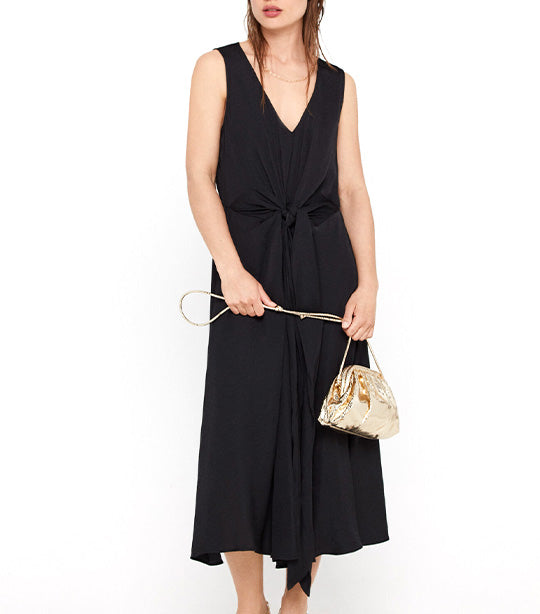 Sustainable Satin Dress Black