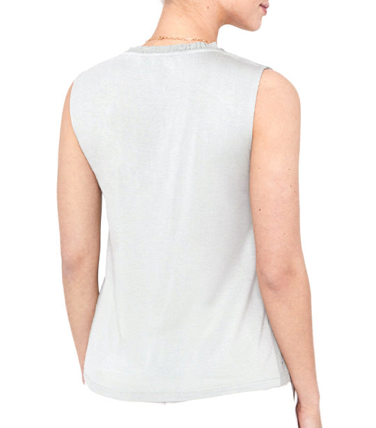 Combined Gathered Top Gray