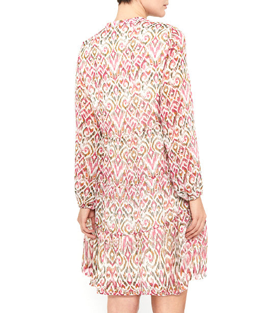 Short Recycled Dress White Printed