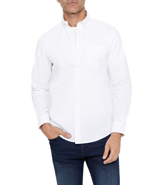 Plain Oxford Shirt White