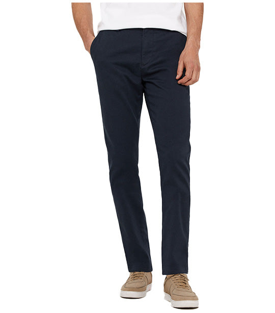 Slim Fit Comfort Chino Trousers Navy