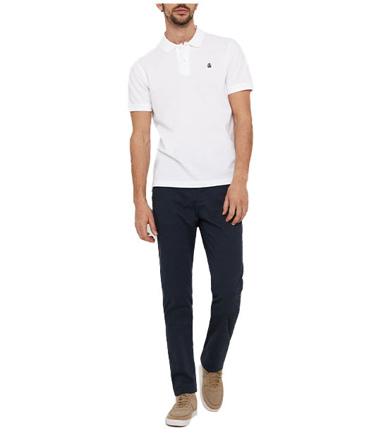 Slim Fit Comfort Chino Trousers Navy