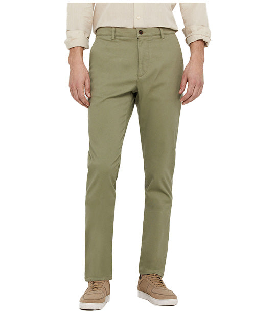 Slim Fit Comfort Chino Trousers Khaki