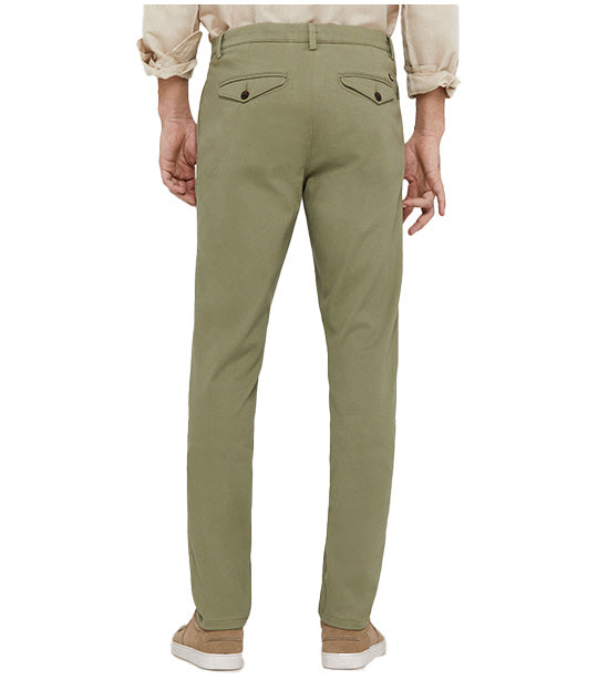 Slim Fit Comfort Chino Trousers Khaki