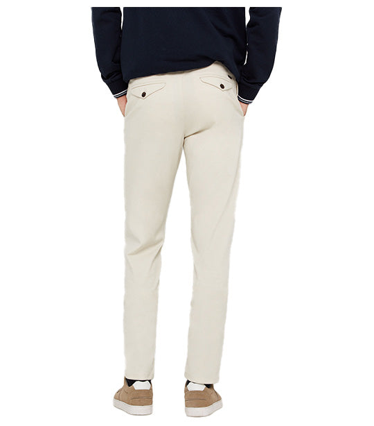 Slim Fit Comfort Chino Trousers Beige