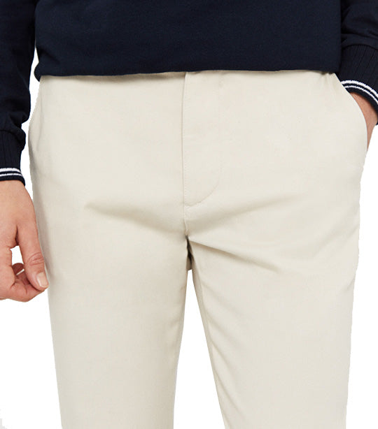 Slim Fit Comfort Chino Trousers Beige