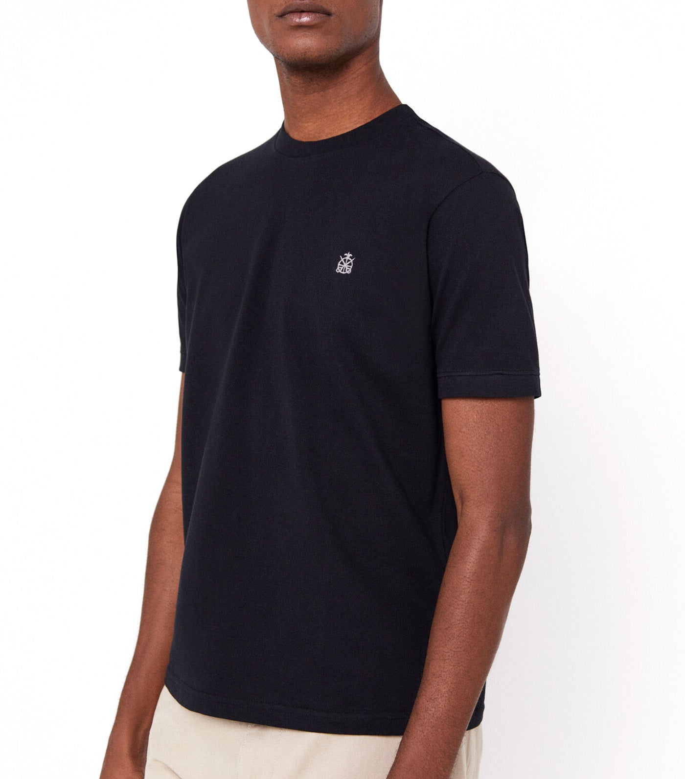 Basic Piqué T-Shirt Black