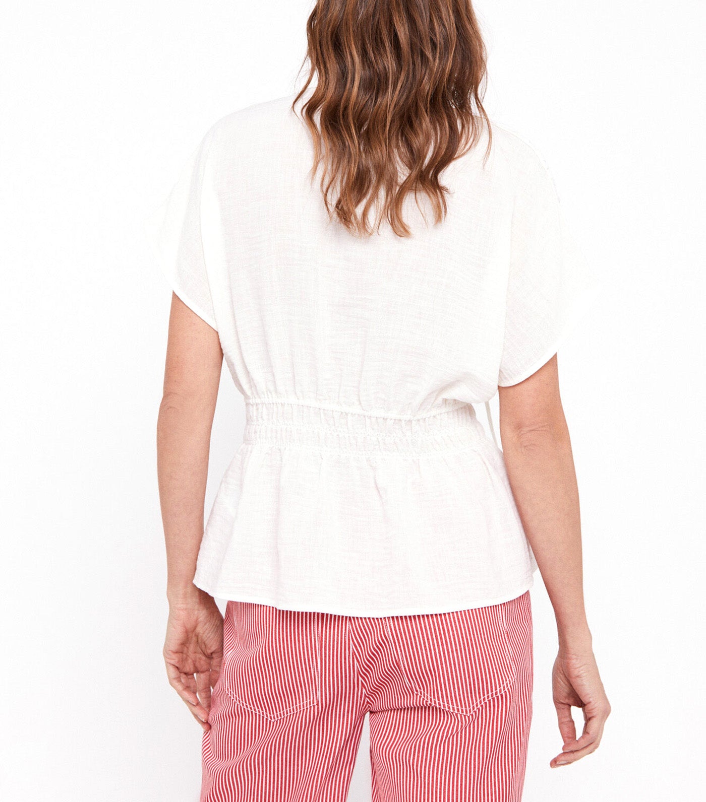 Elasticated Blouse White