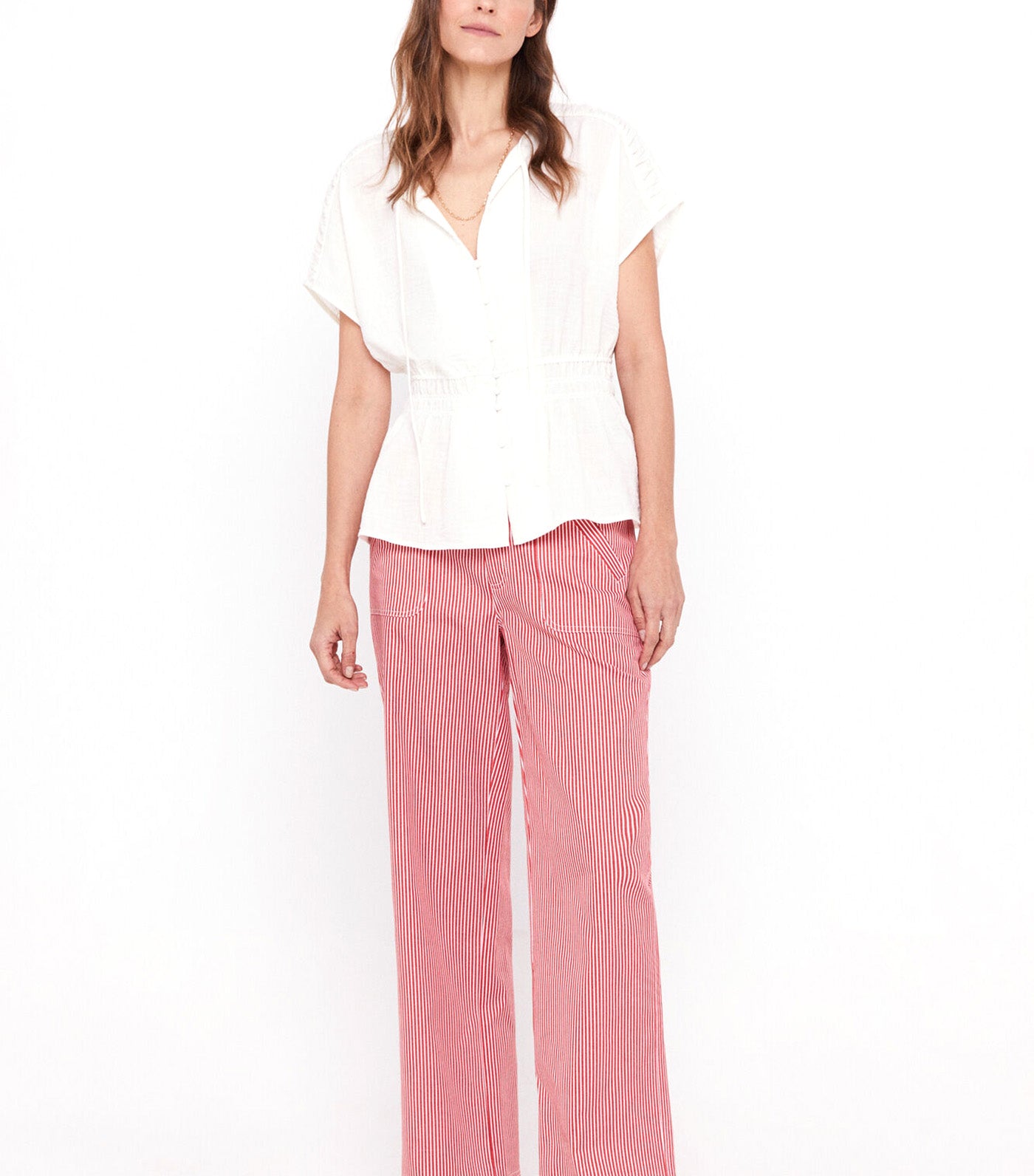 Elasticated Blouse White