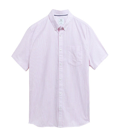 Pure Cotton Striped Oxford Shirt Medium Pink
