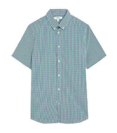 Pure Cotton Gingham Check Oxford Shirt Blue Mix