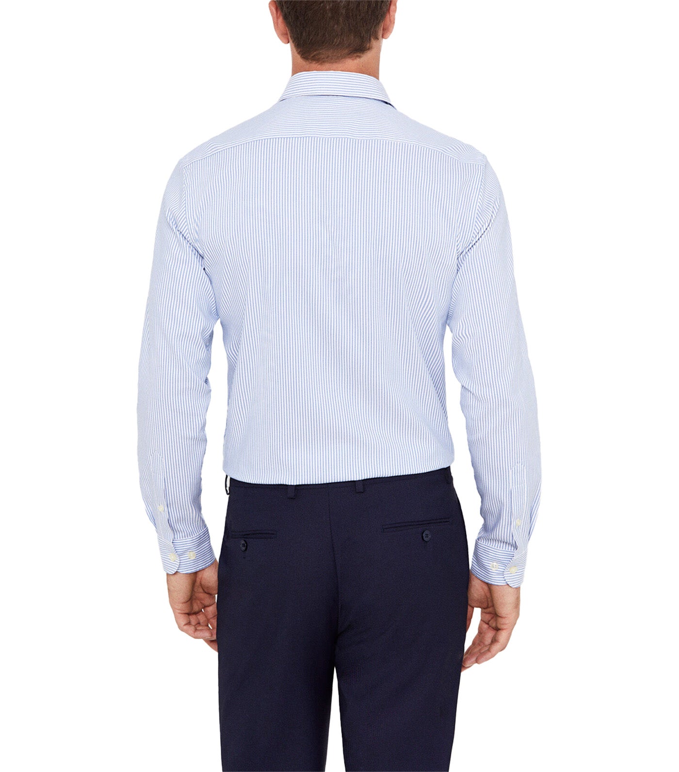 Coolmax Slim Fit Striped Shirt Light Blue