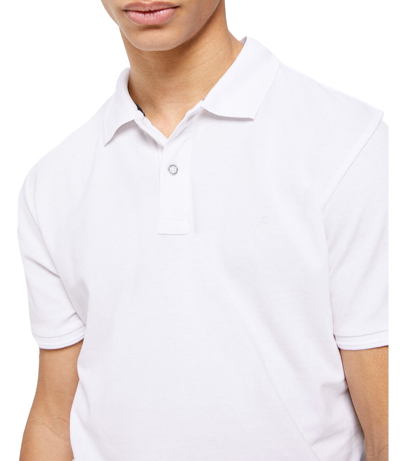 Essential Slim Fit Piqué Polo Shirt White