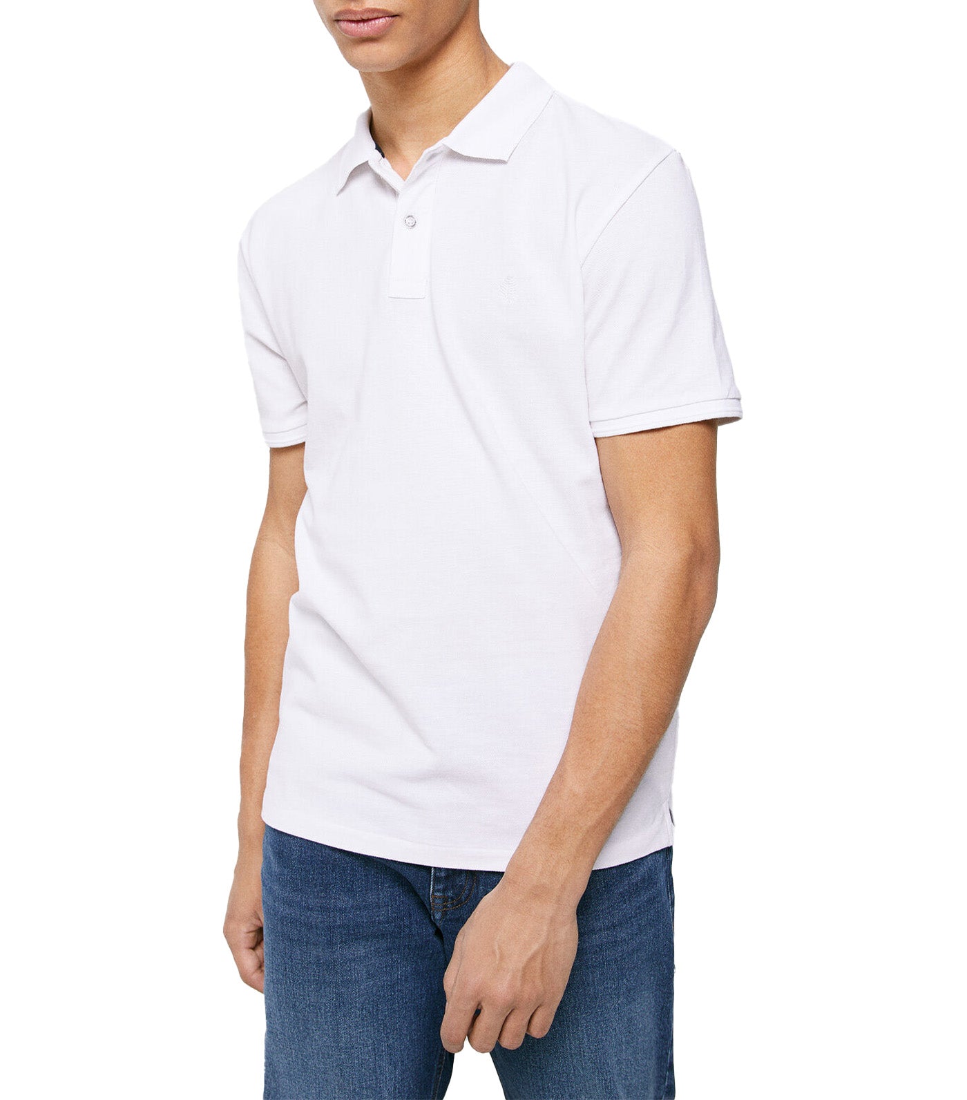 Essential Slim Fit Piqué Polo Shirt White