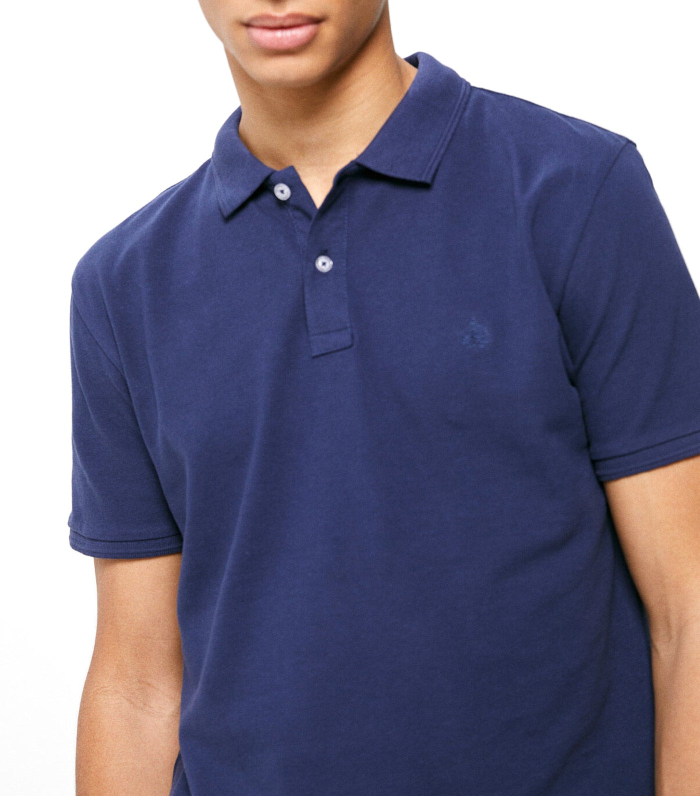 Essential Slim Fit Piqué Polo Shirt Blue