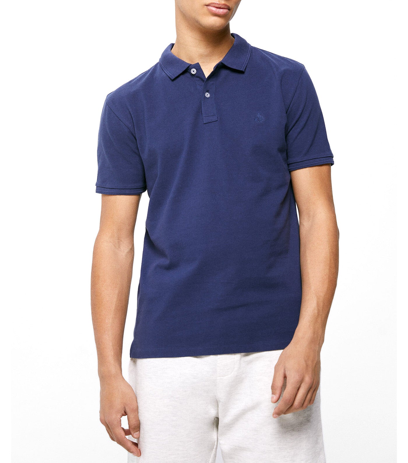 Essential Slim Fit Piqué Polo Shirt Blue