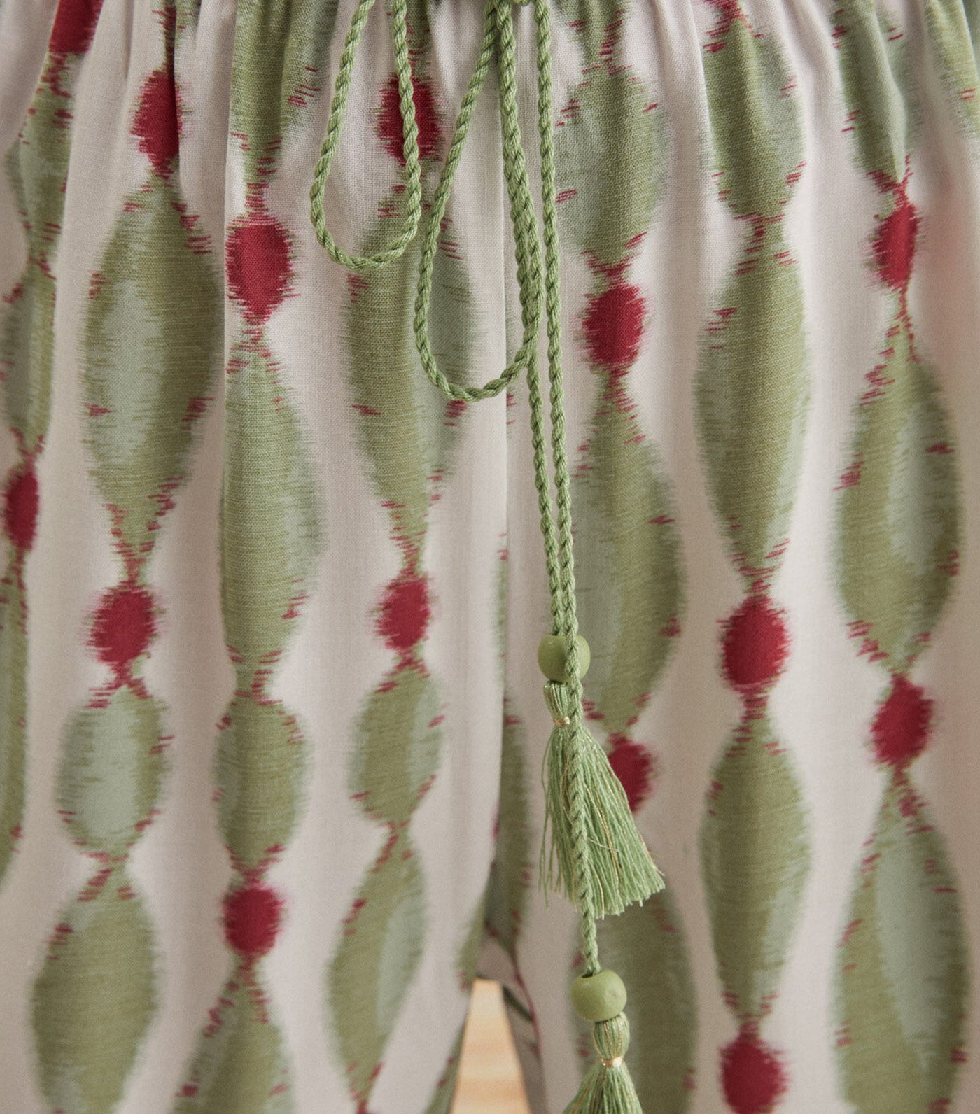 Long Ethnic Print Bottoms Green