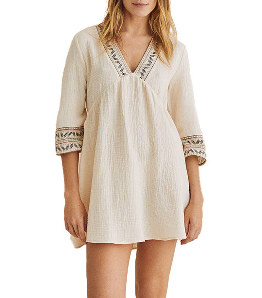 Short Tunic Dress Ivory