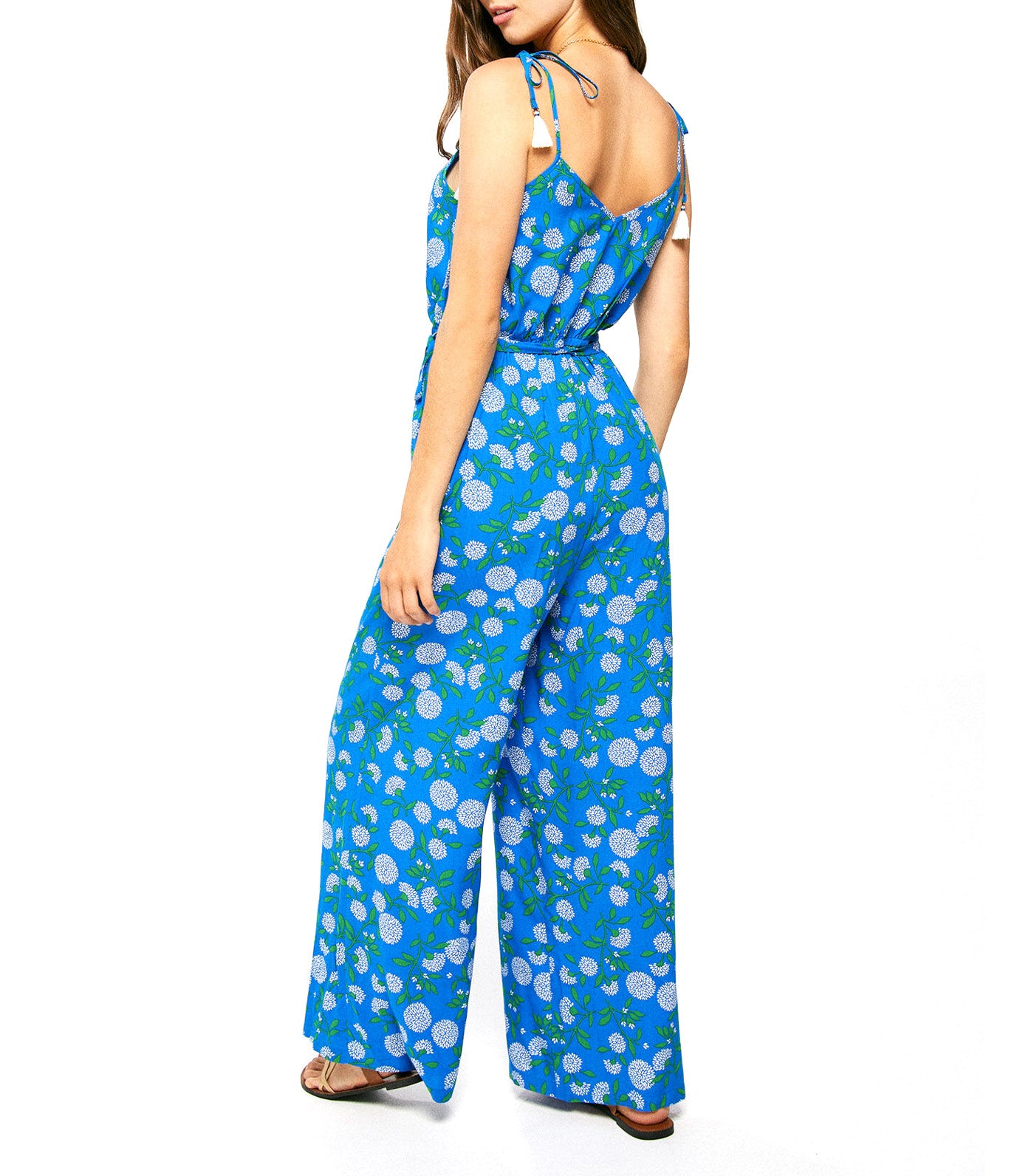 Bow Strap Jumpsuit Blue
