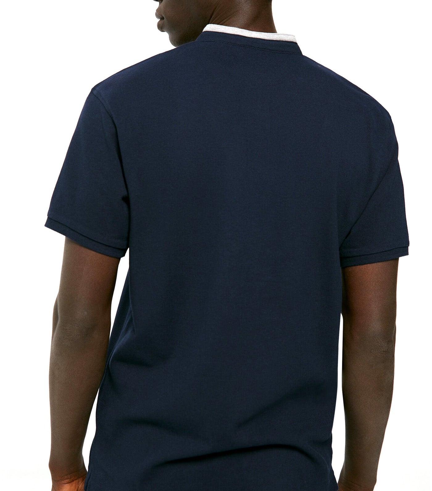 Slim Mandarin Polo Shirt Dark Blue