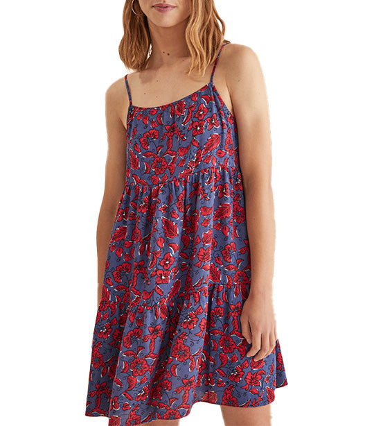 Short Boho Strappy Dress Multi