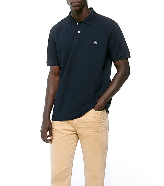 Basic Piqué Polo Navy Blue