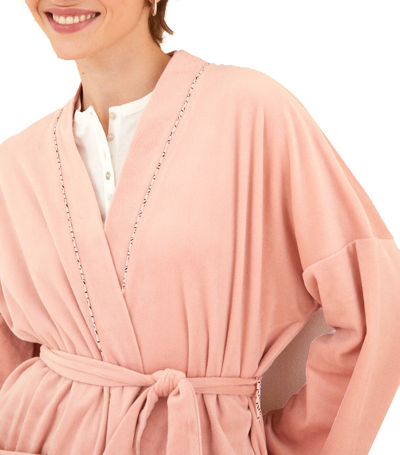 Pink Velvet Midi Robe