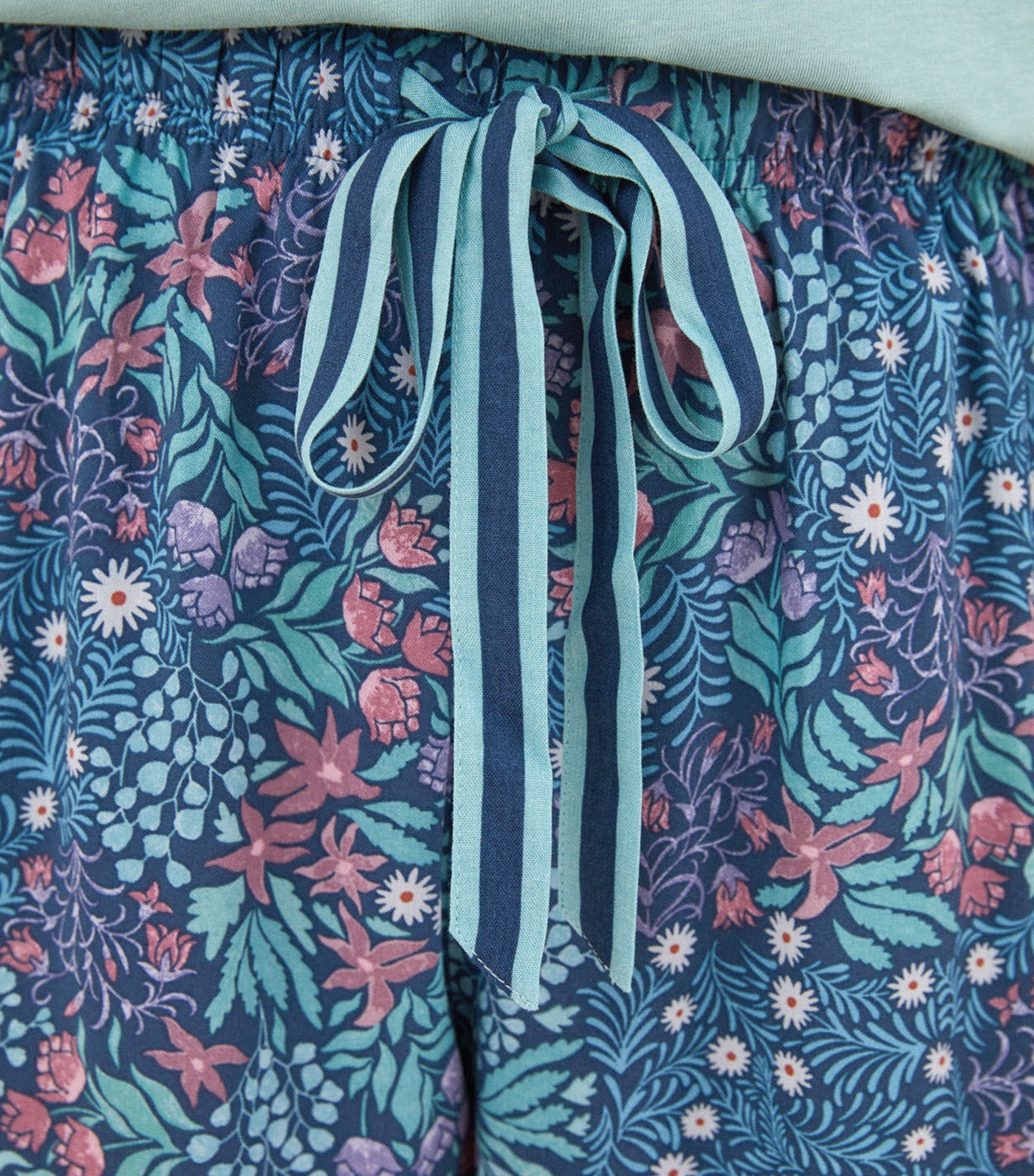 Green Moniquilla Flower Print Long Pants