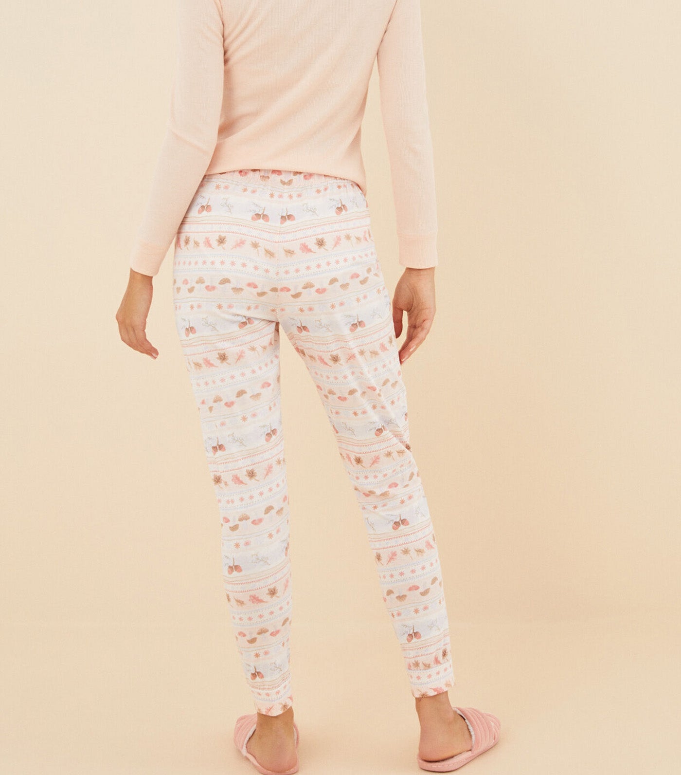Long Cotton Pajama Bottoms Multicolor