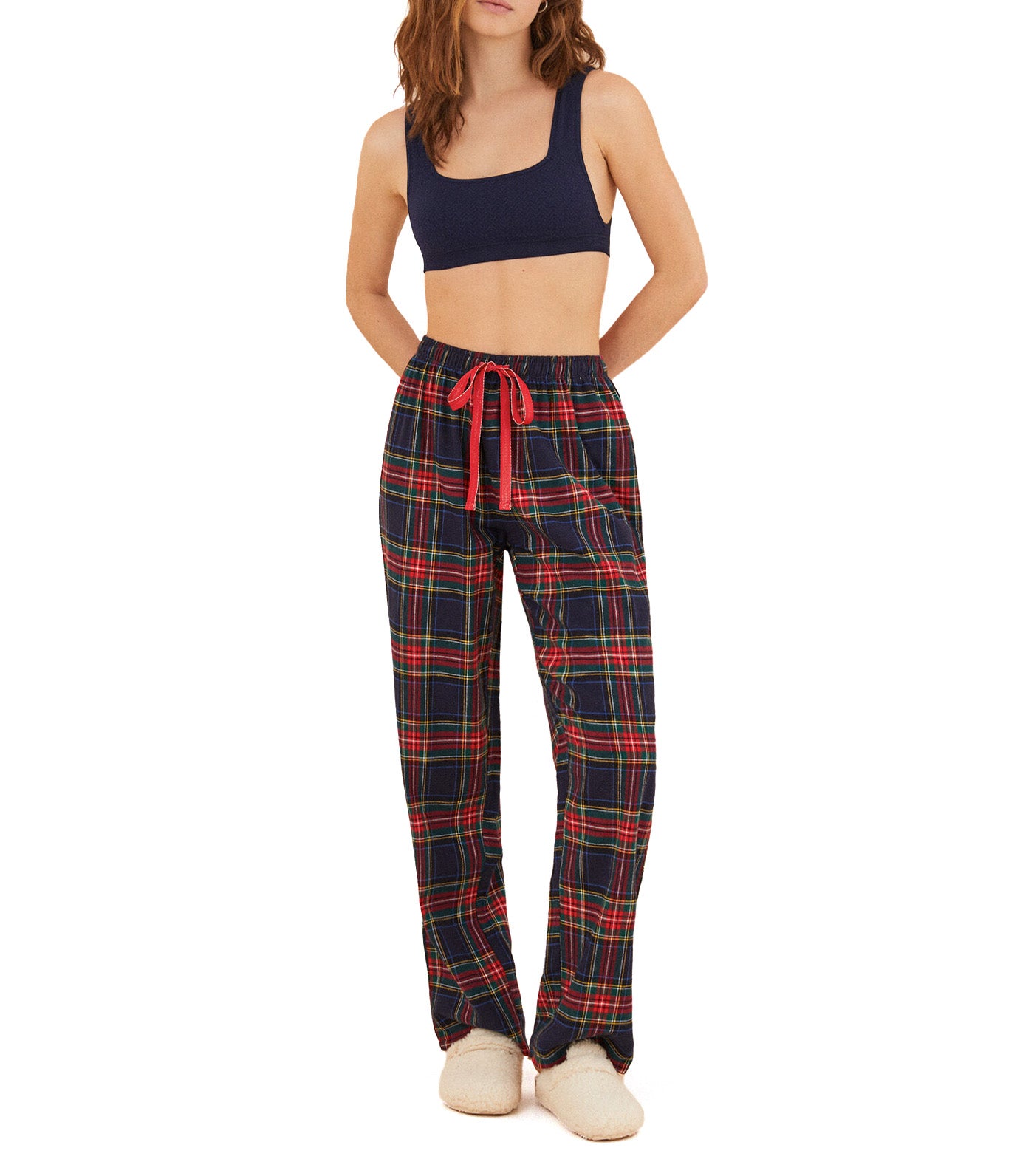 Textured Seamless Top Navy Blue