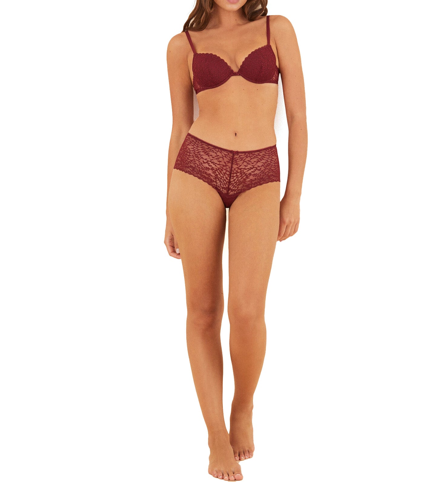BEAUTIFUL Lace Bra Maroon