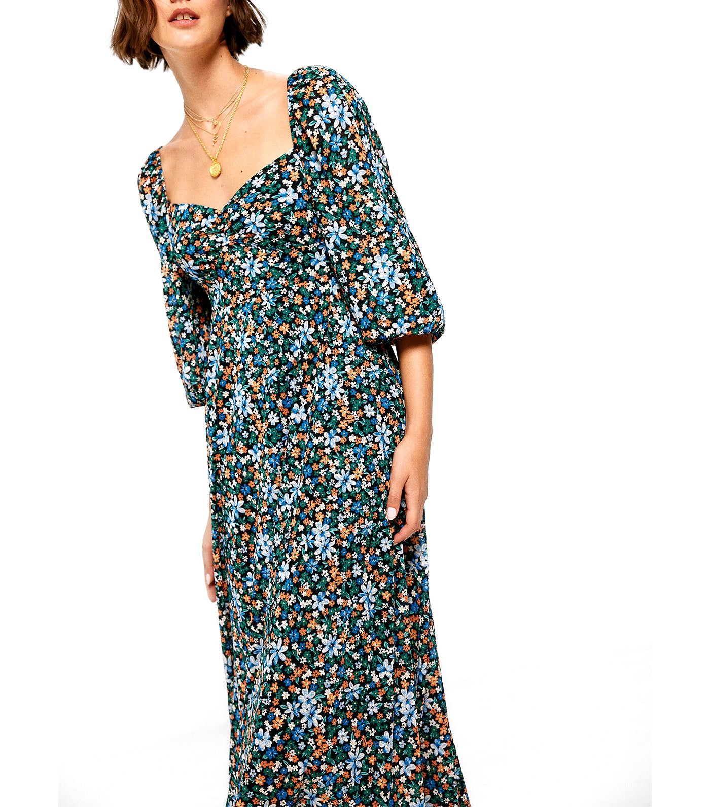 Printed Midi Dress Multi