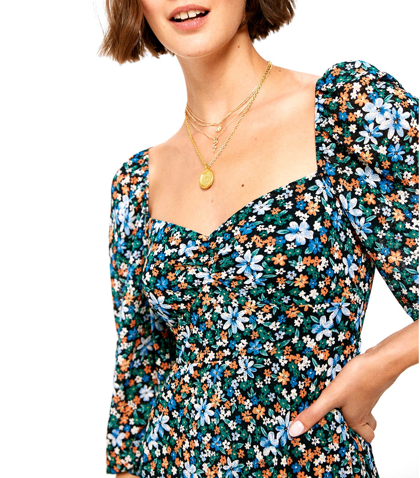 Printed Midi Dress Multi