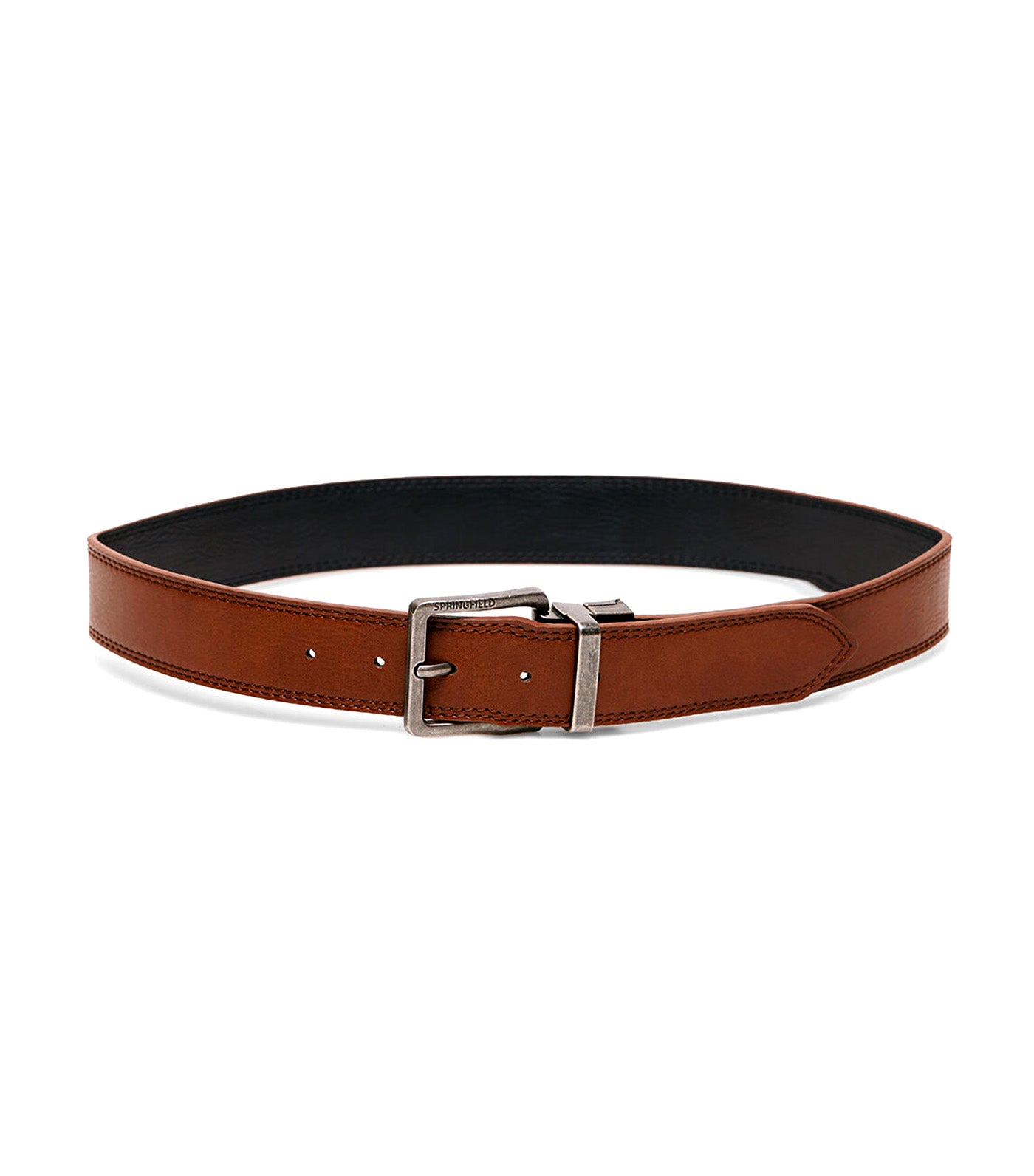 Reversible Denim Belt Dark Brown