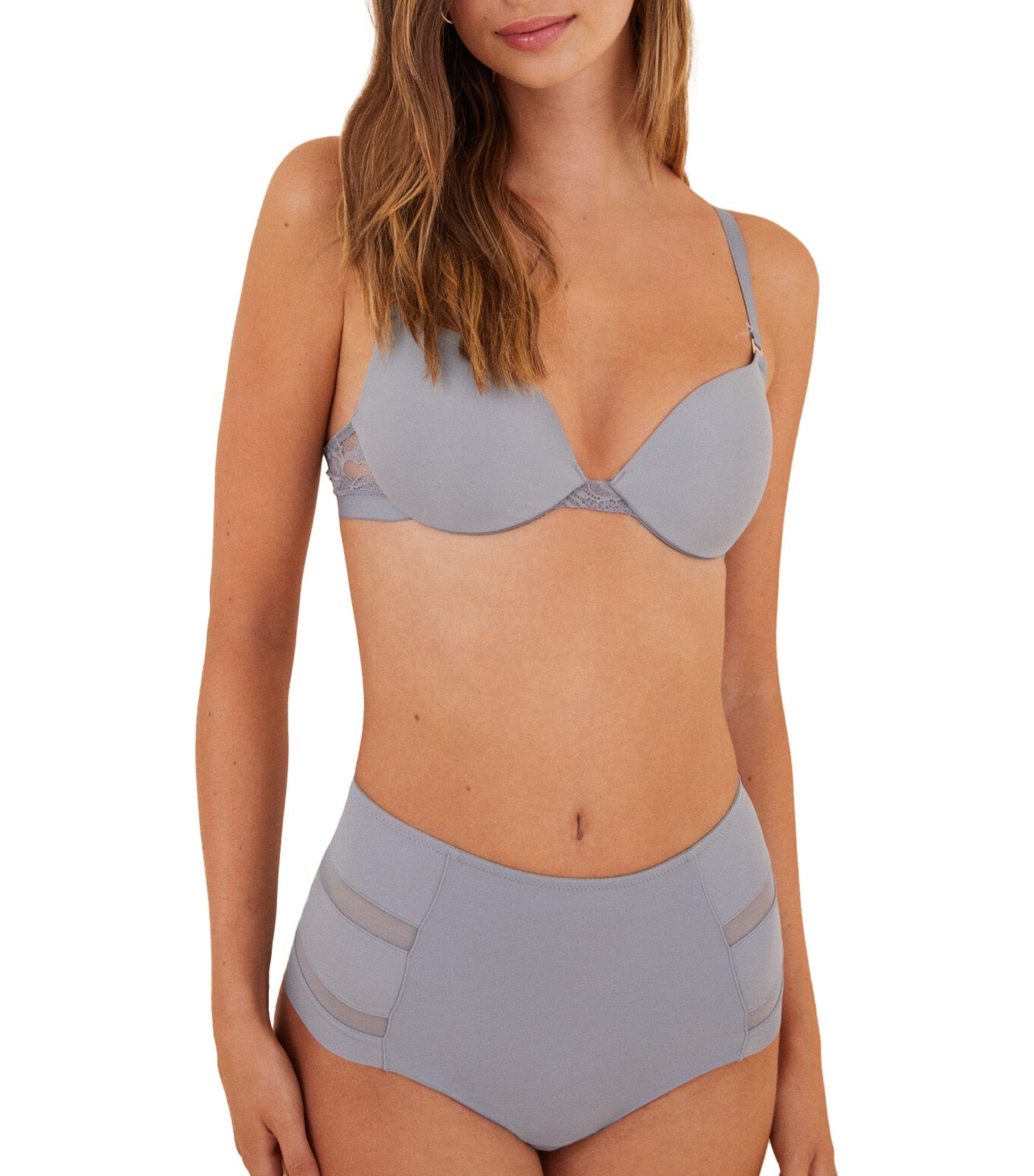 Gorgeous Lace Push-Up Bra Blue