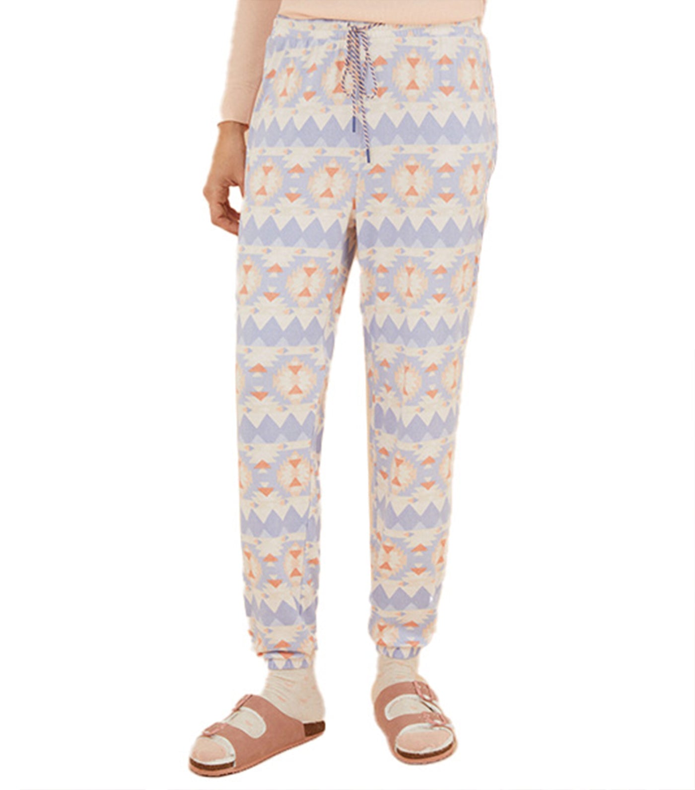 Cozy Ethnic Print Jersey-Knit Bottoms Multi