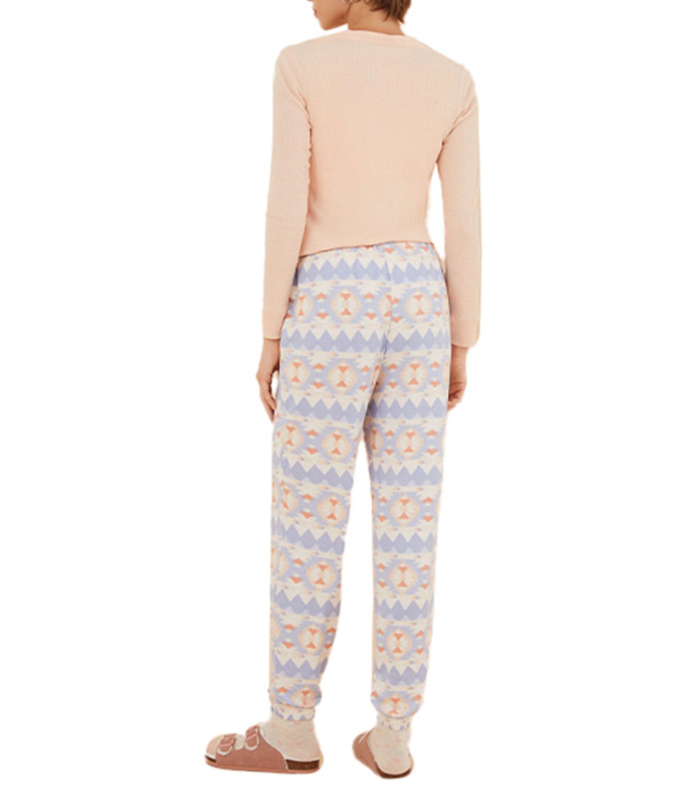 Cozy Ethnic Print Jersey-Knit Bottoms Multi