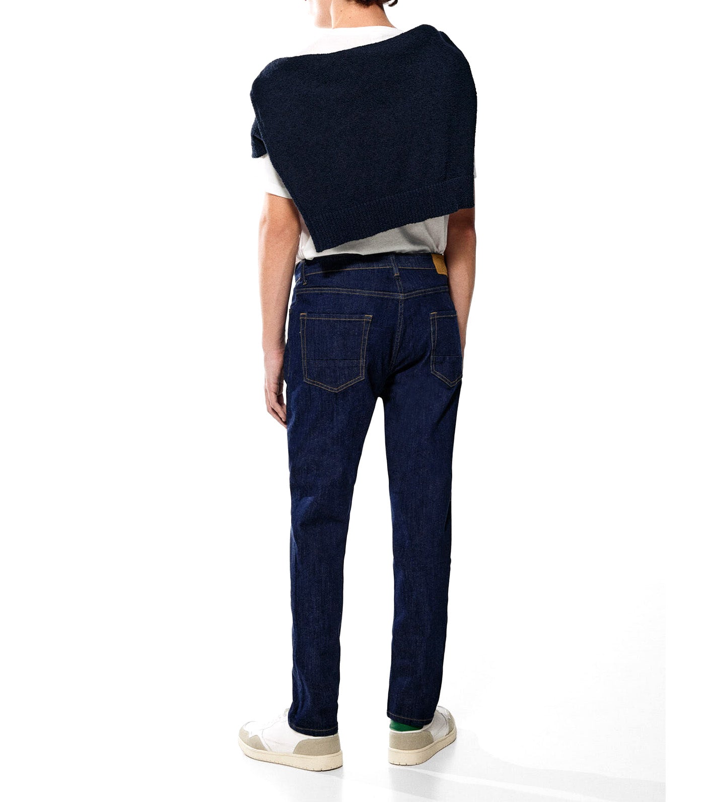 Slim Fit Washed Jeans Navy