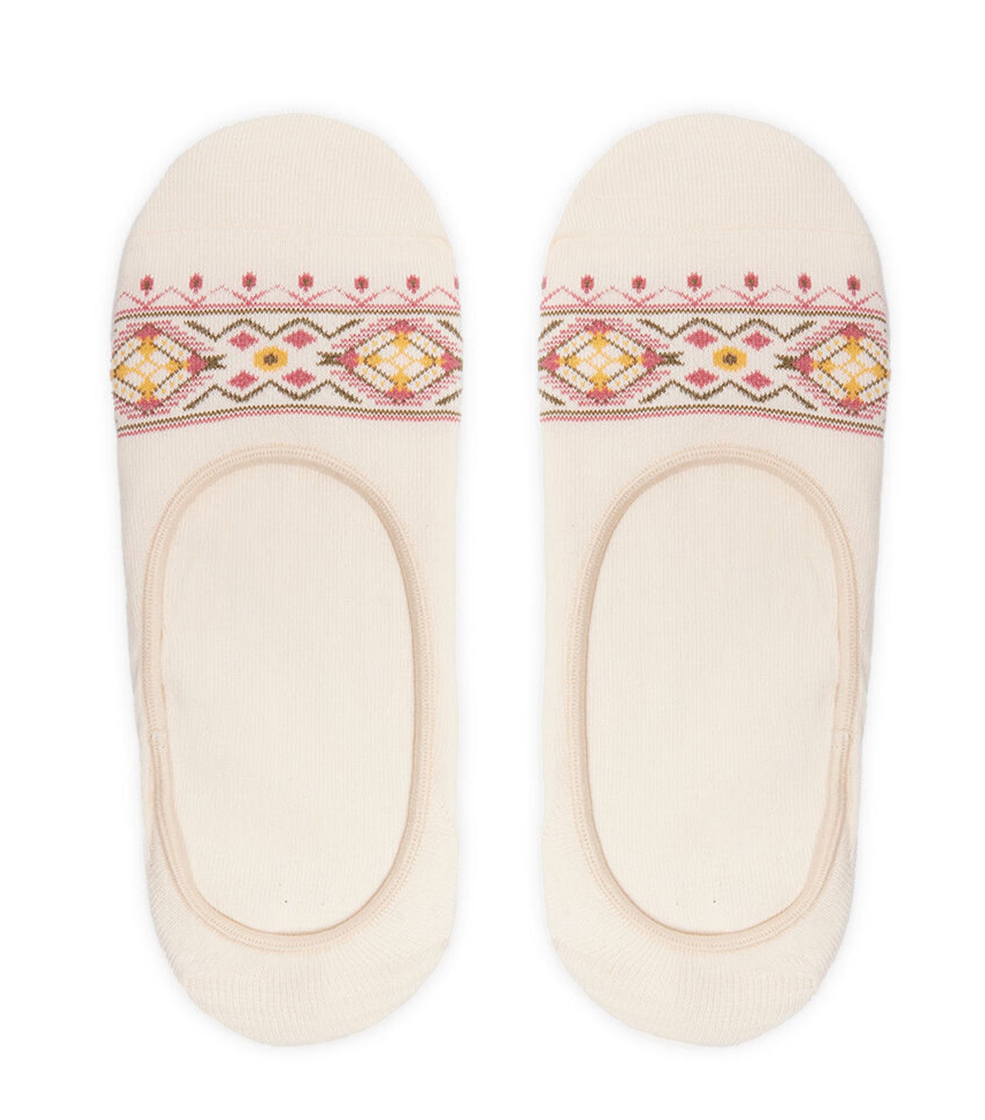 Invisible Sock Ethnic Border Beige