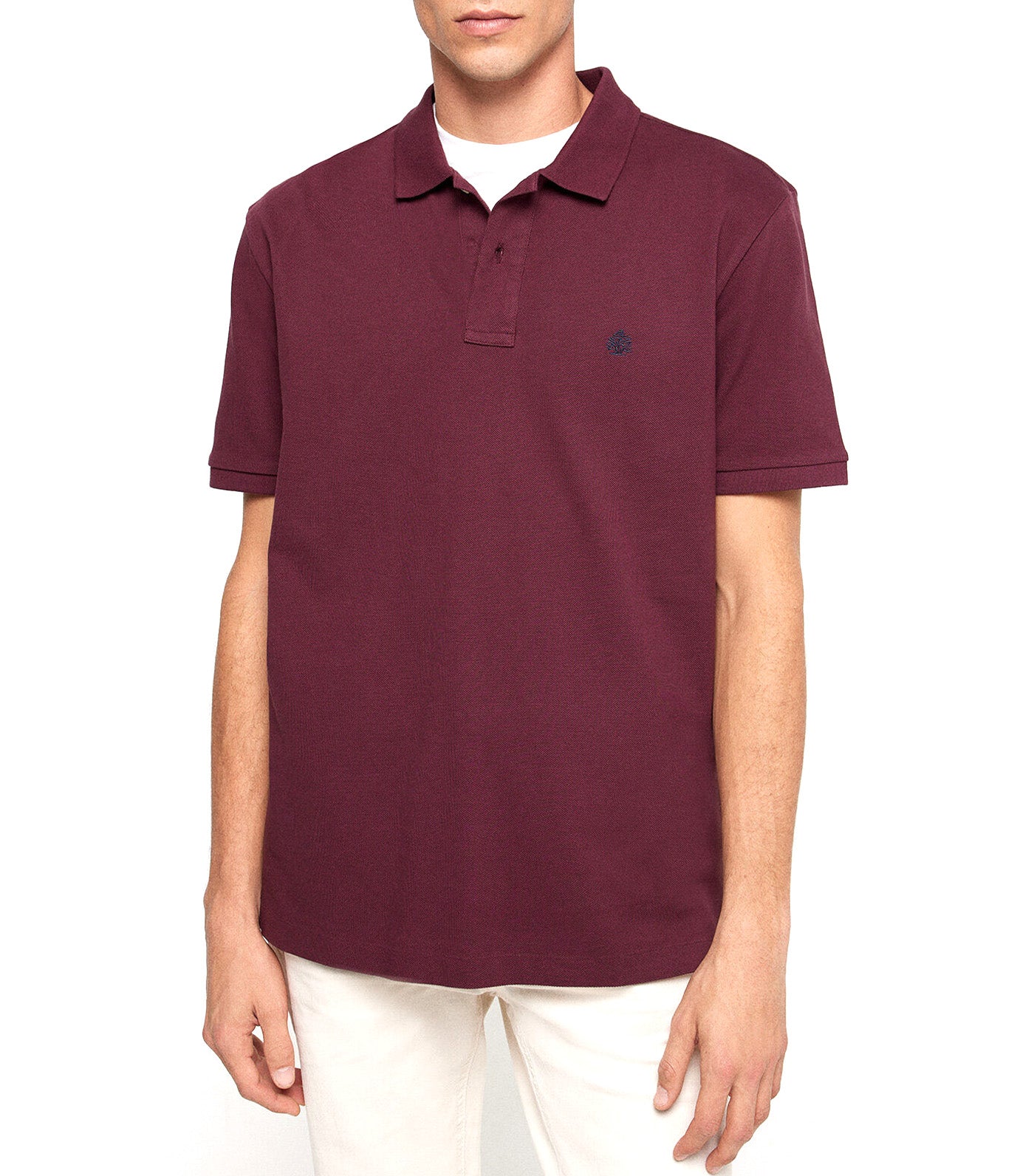 Basic Pique Polo Maroon