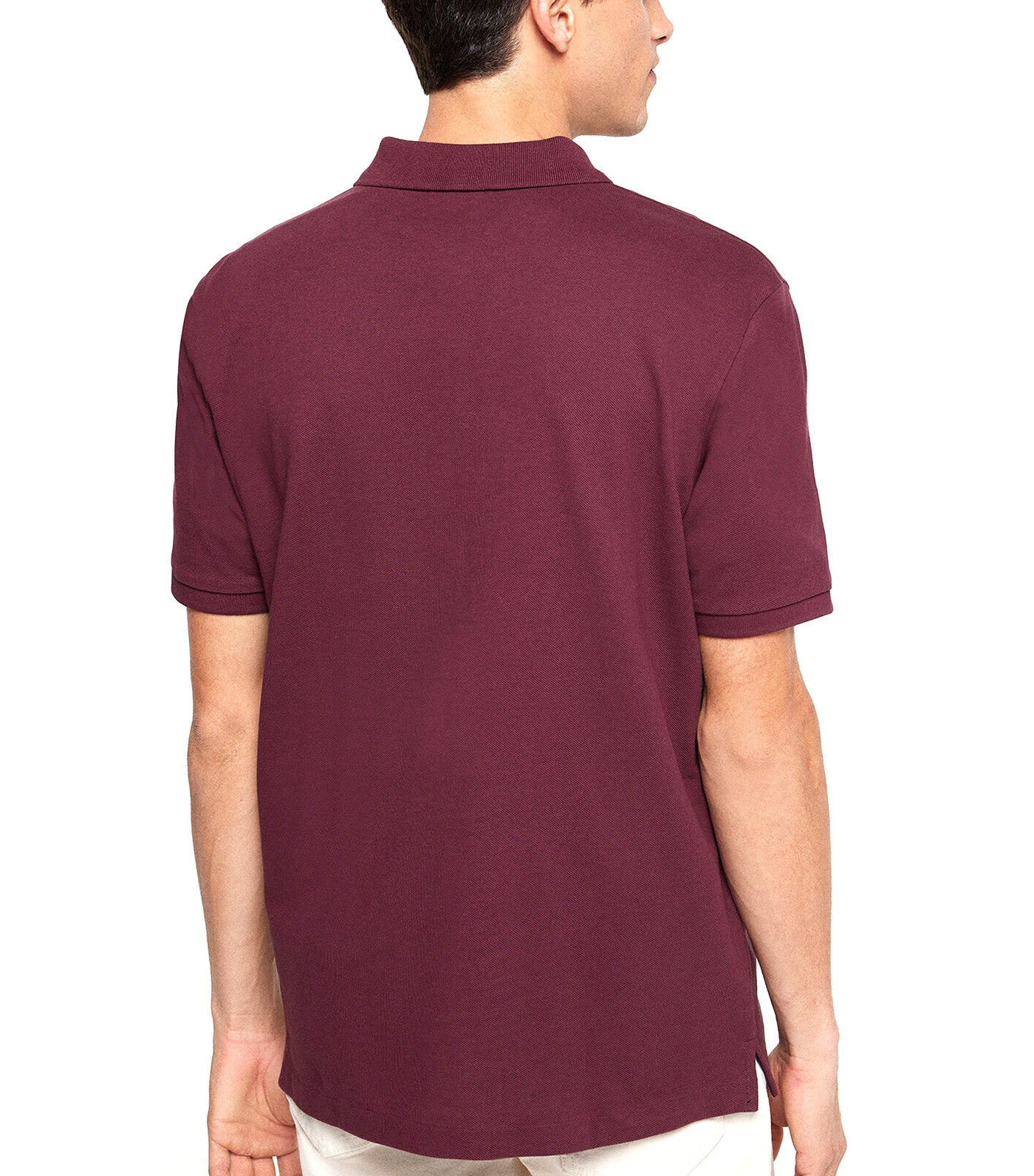 Basic Pique Polo Maroon