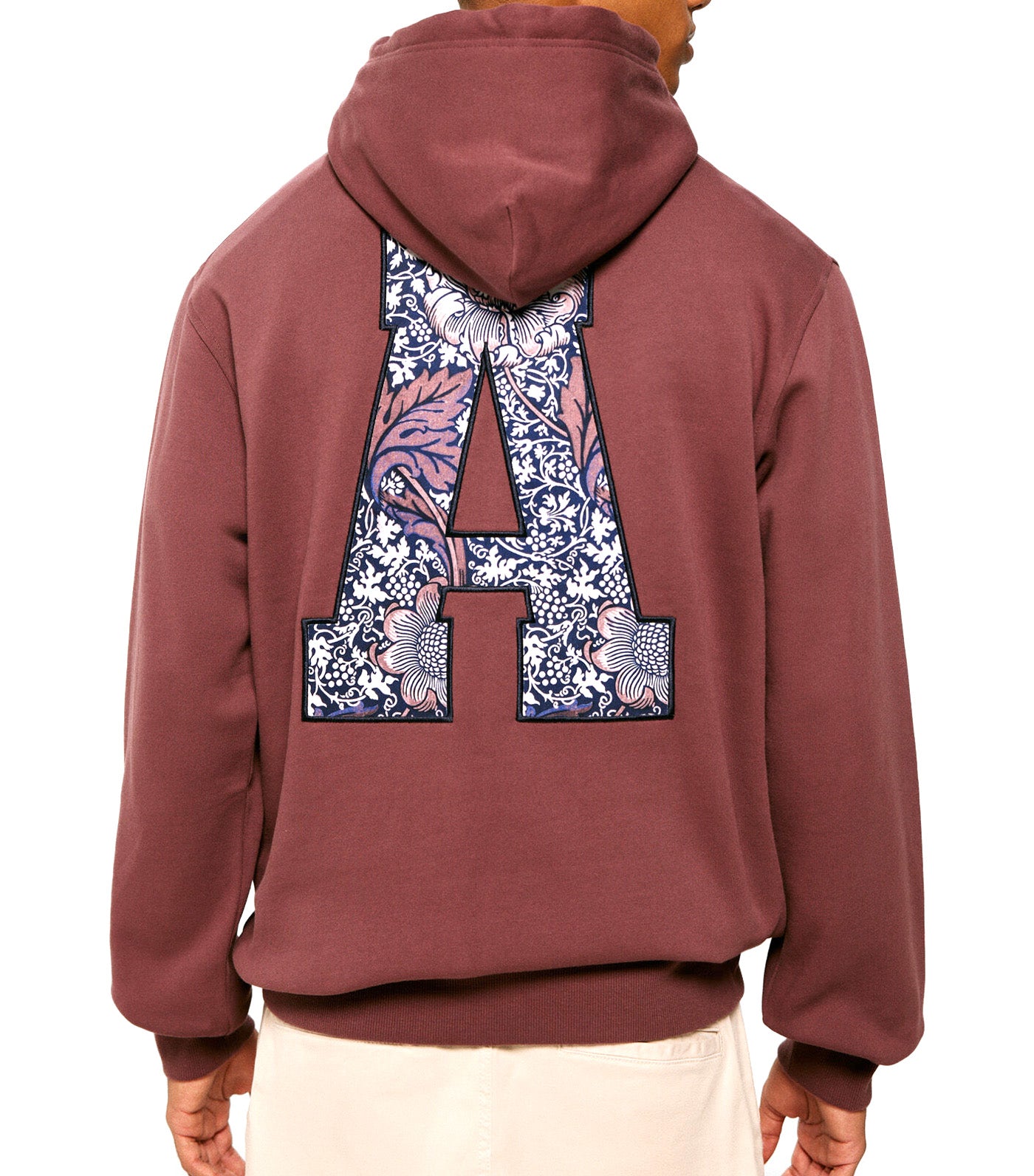 Floral Varsity Hoodie Red