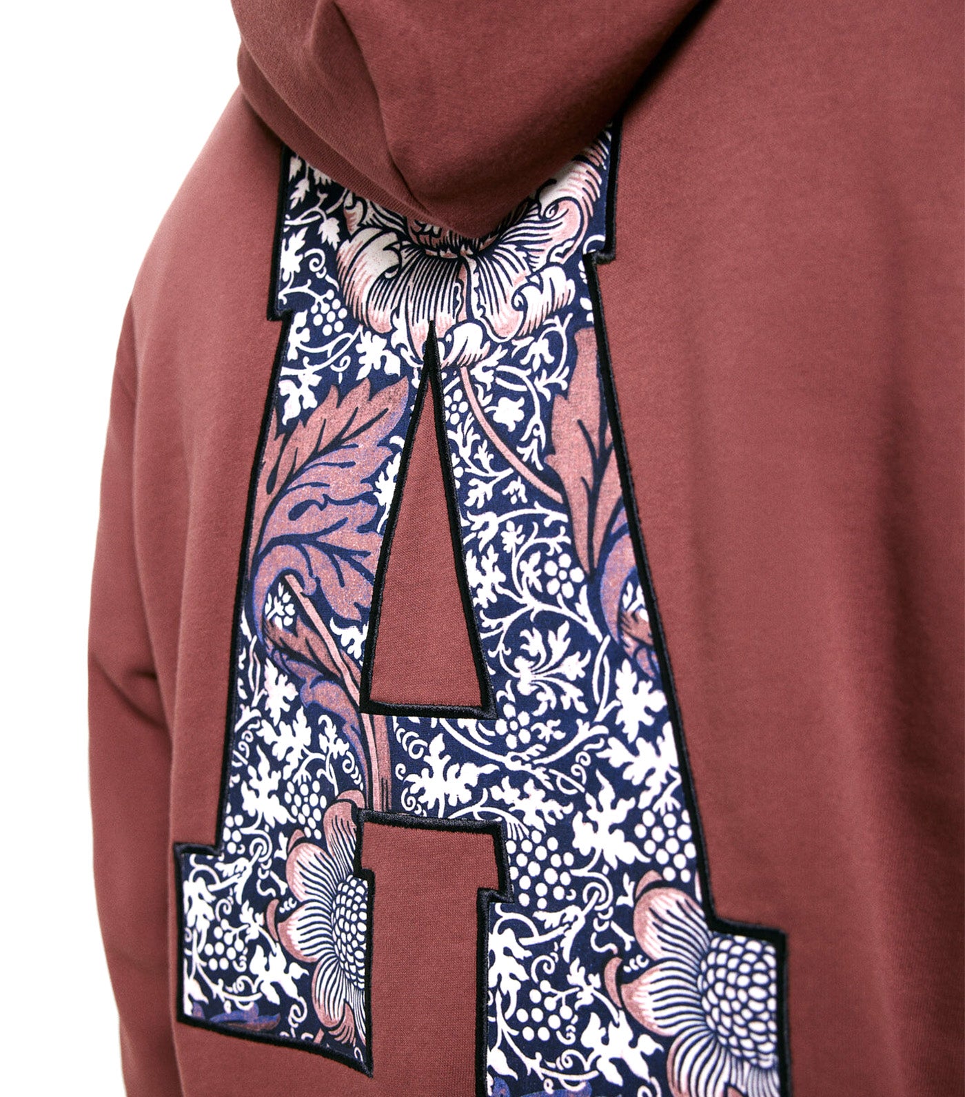 Floral Varsity Hoodie Red