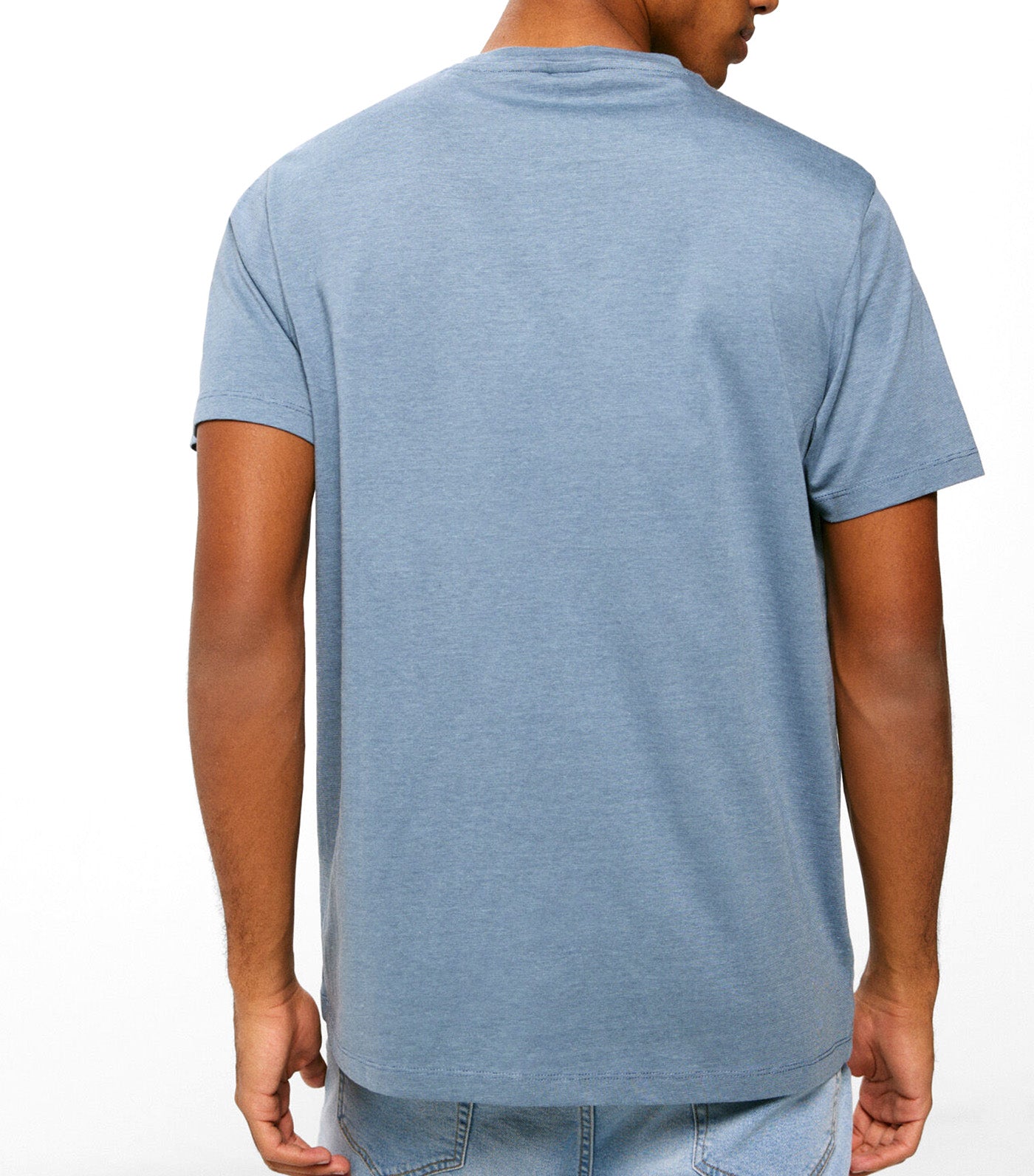Microstripe T-Shirt Light Blue