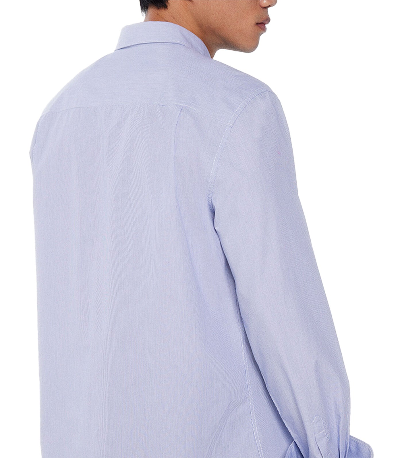 Washed Striped Polo Shirt Dark Blue