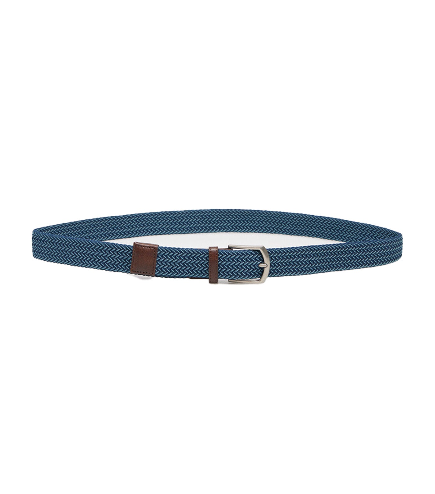 Two-Tone Braided Belt Blue