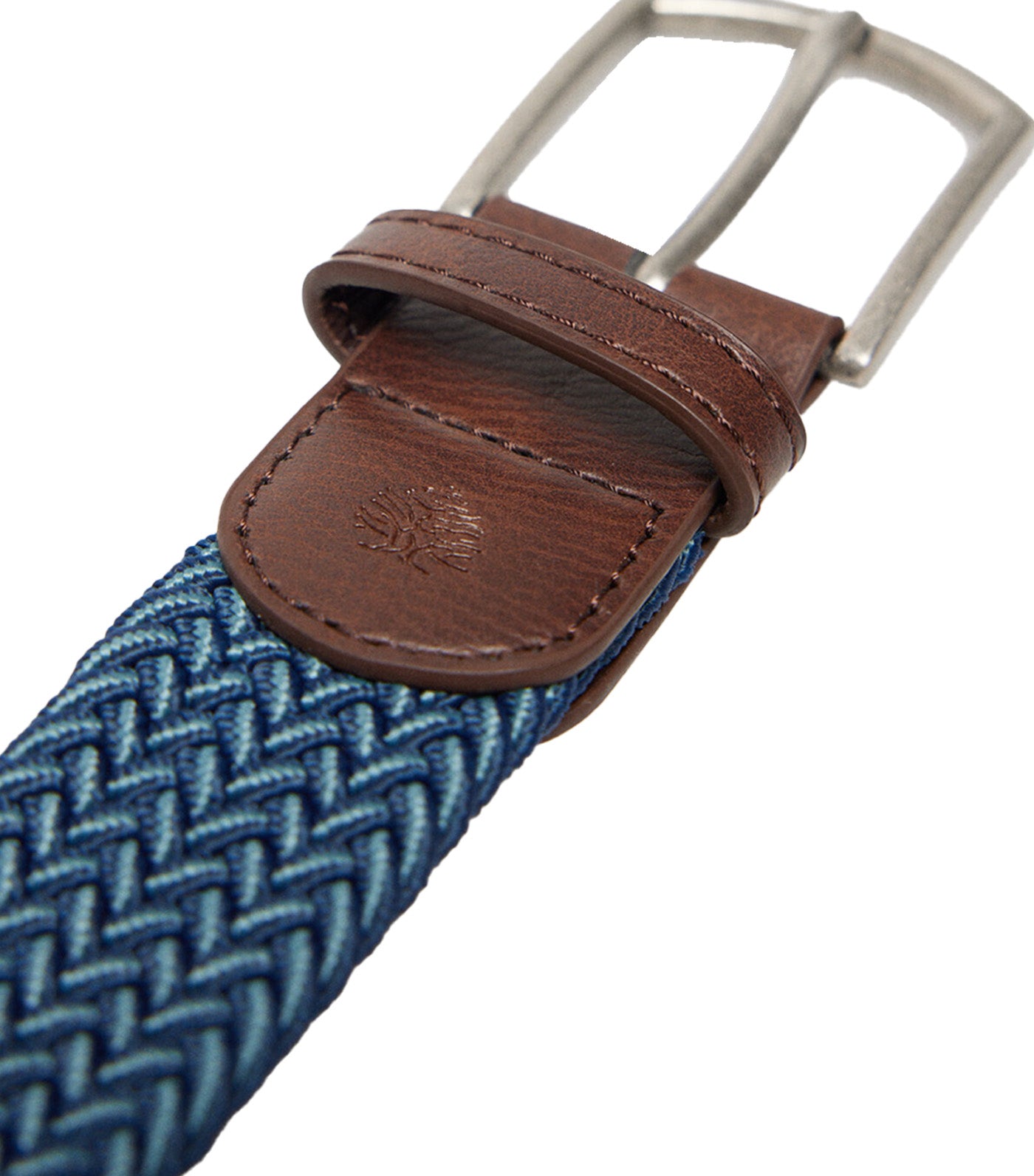 Two-Tone Braided Belt Blue
